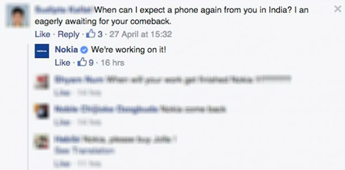 Nas redes sociais, Nokia diz estar trabalhando em seu retorno aos smartphones