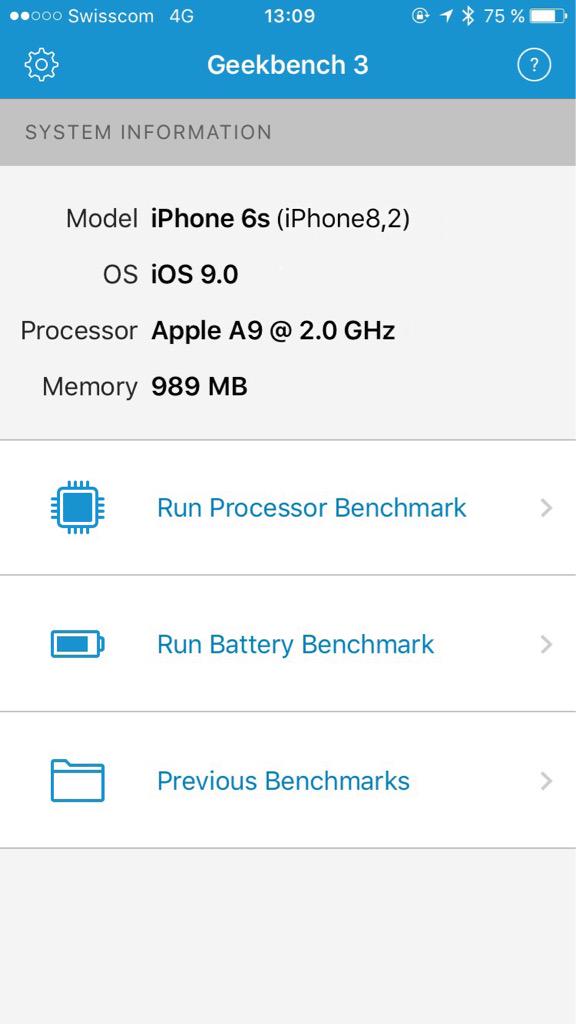 iPhone 6s terá 1 GB de RAM e chip A9 (2.0 GHz), sugere screenshot